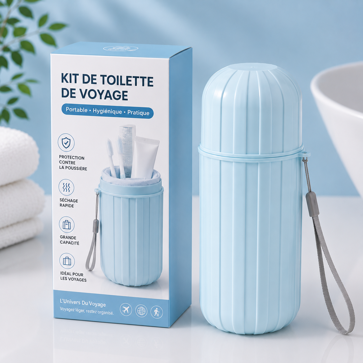 Kit de Toilette de Voyage Multifonctions