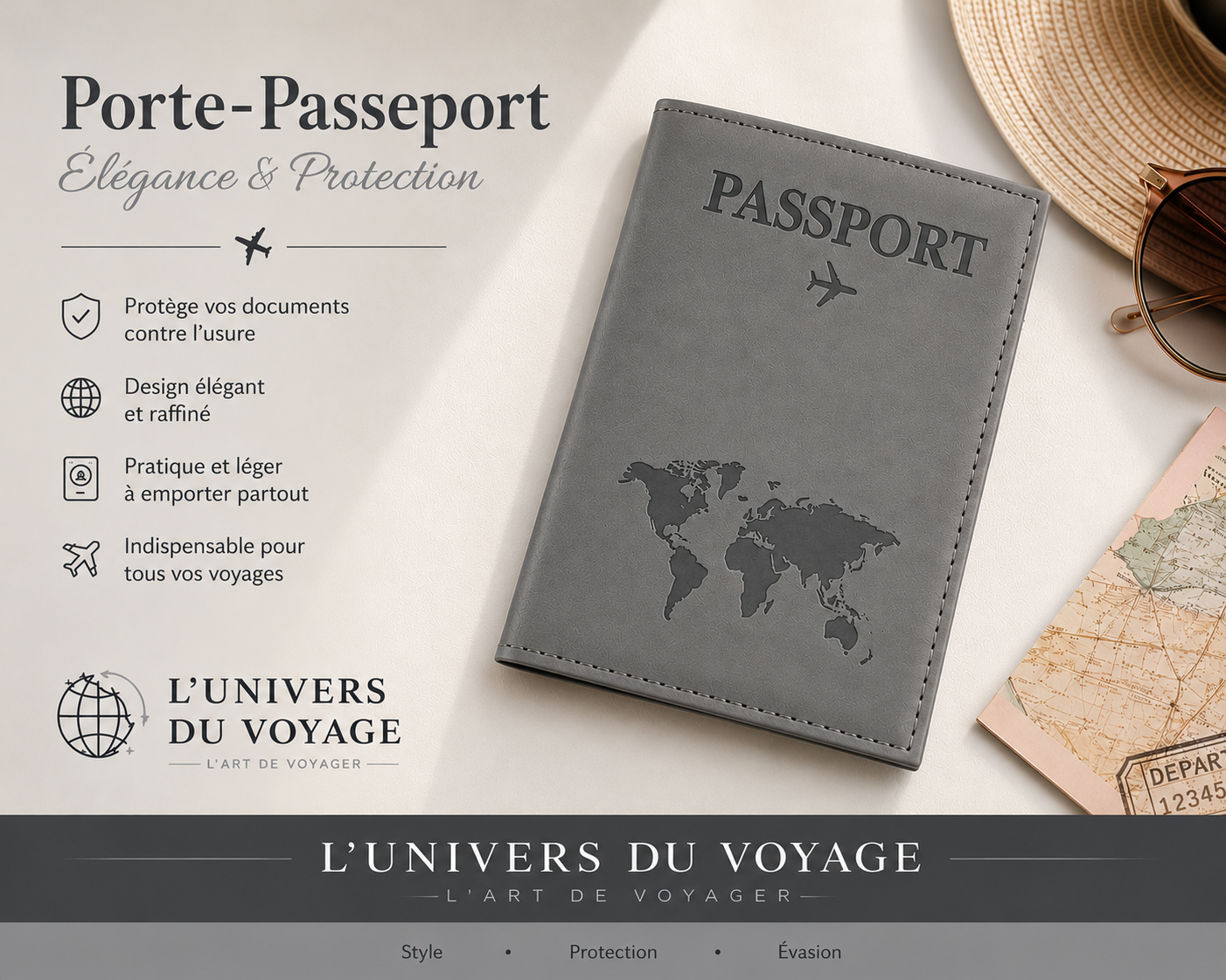 Porte-Passeport de Voyage Etui en Polyuréthane
