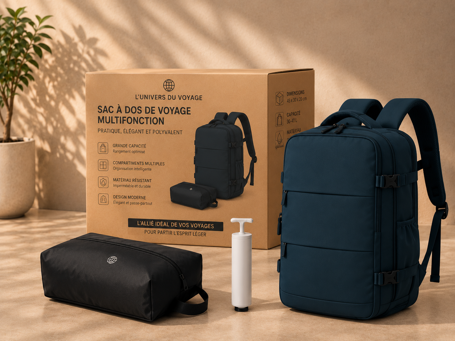 Sac à Dos de Voyage Sous Vide