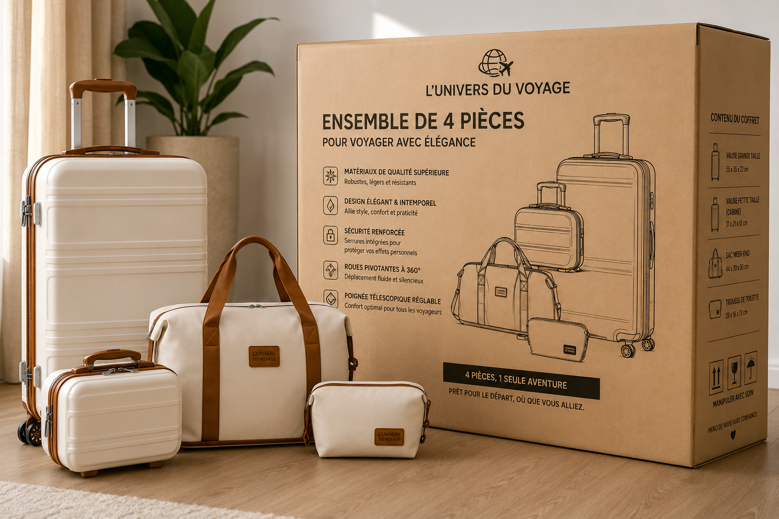 Valise Rigide Premium 4 Pièces