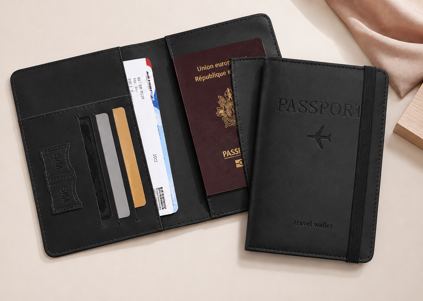 Porte-Passeport de Voyage Cuir PU