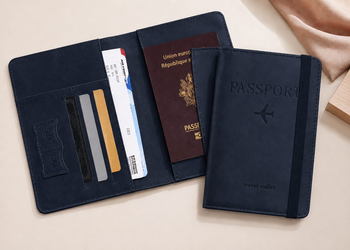 Porte-Passeport de Voyage Cuir PU