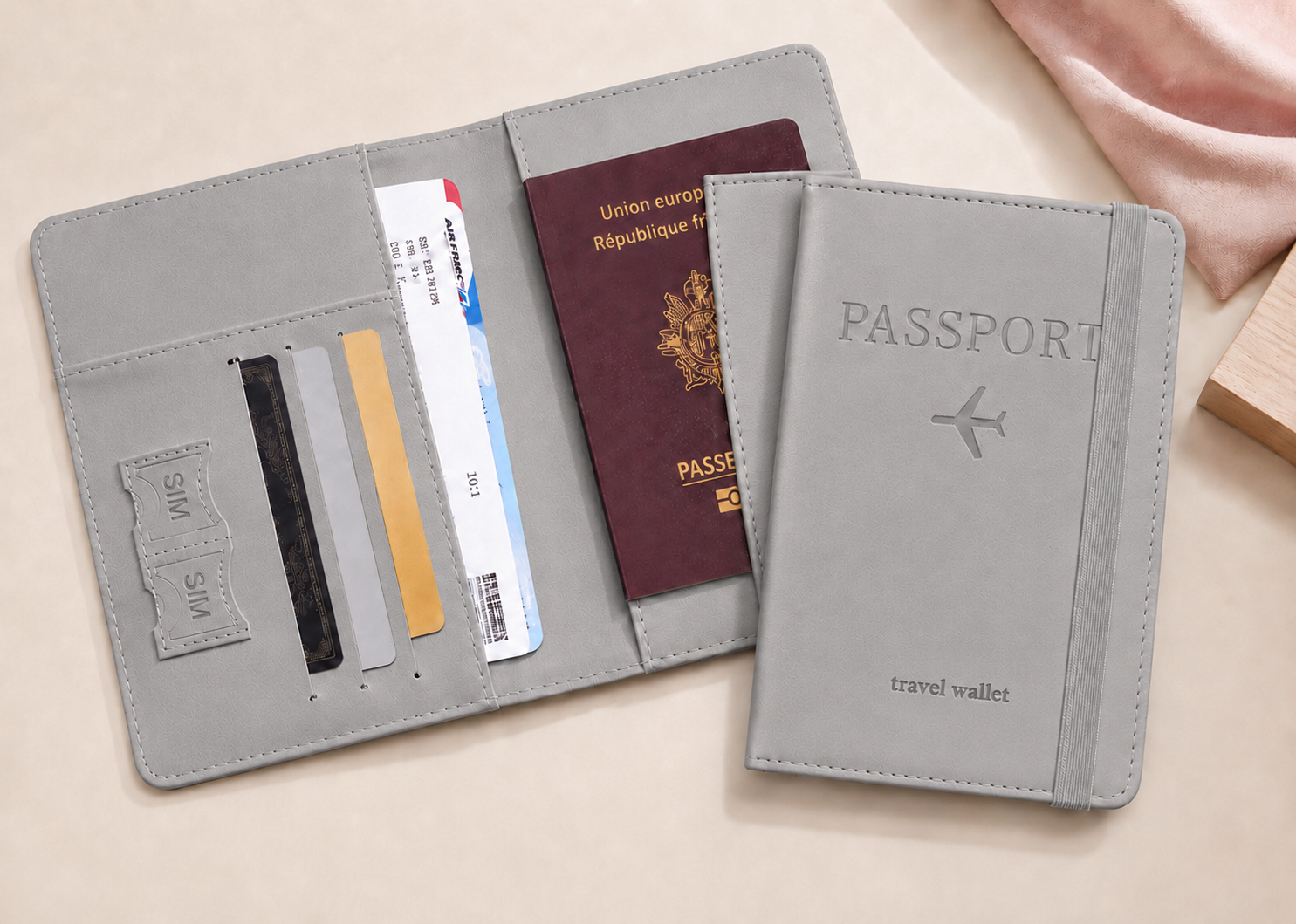 Porte-Passeport de Voyage Cuir PU