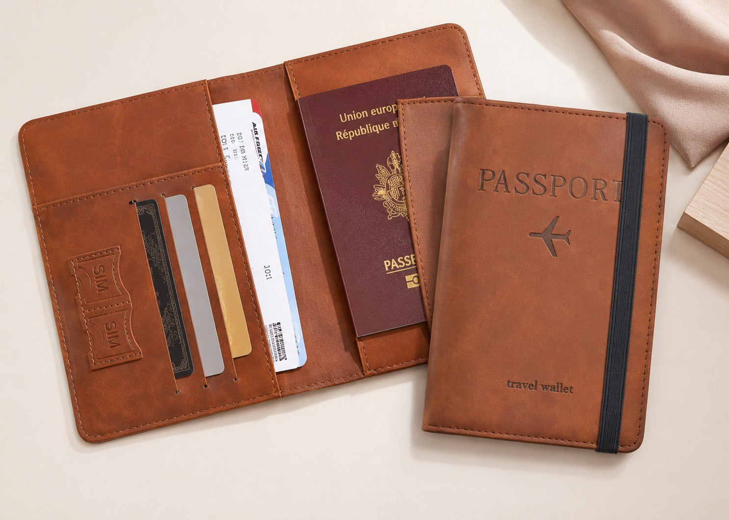 Porte-Passeport de Voyage Cuir PU